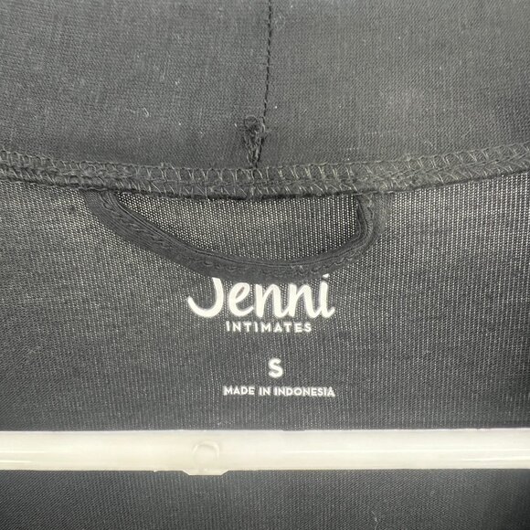 NWT Jenni Intimates Rayon Black Long Sleeve Lightweight Tie Robe Women Small - Picture 4 of 7